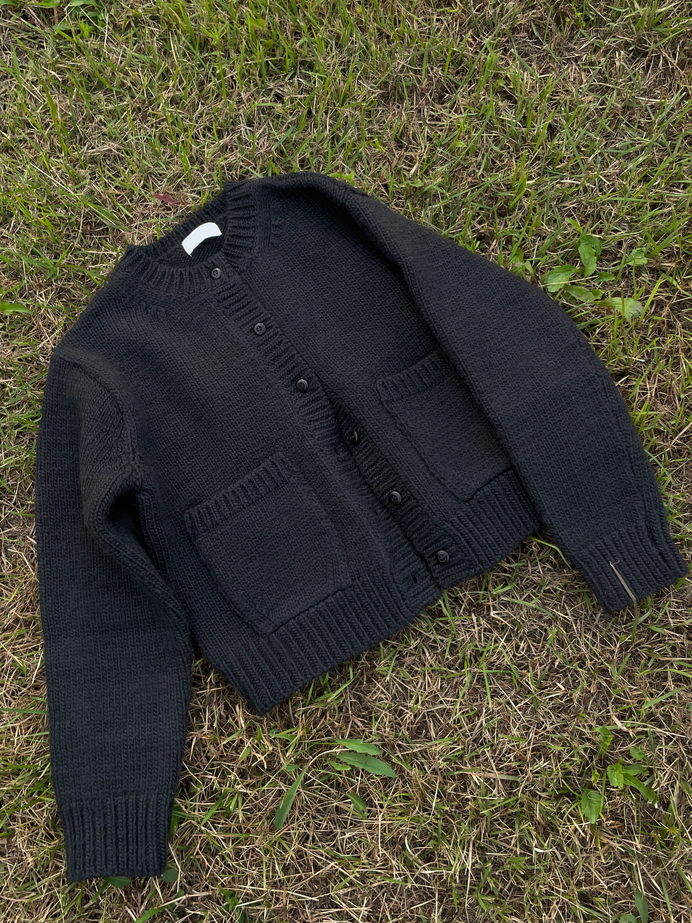 winter pocket cardigan (charcoal)